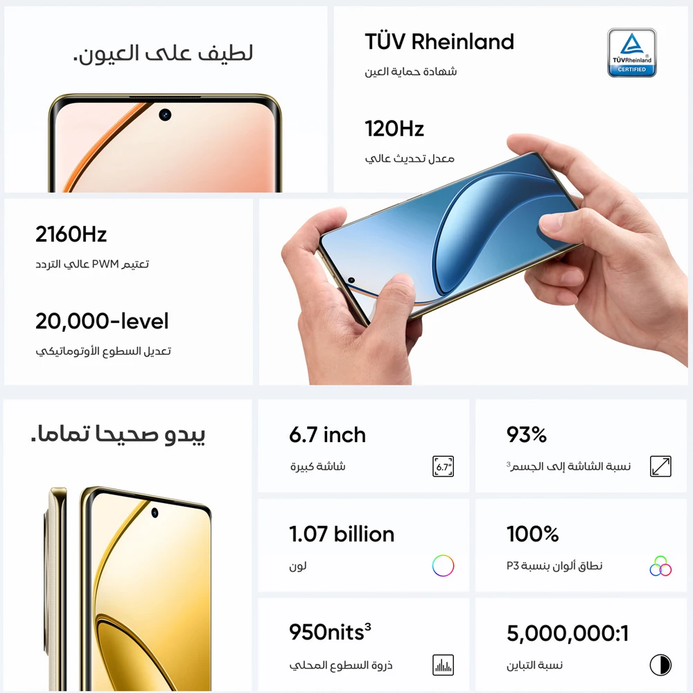 Realme 12 Pro Android Smartphone 12 512GB 32MP Tele-Porträt-Kamera Snapdragon 6 Gen 1 120Hz Display Super vooc Ladung