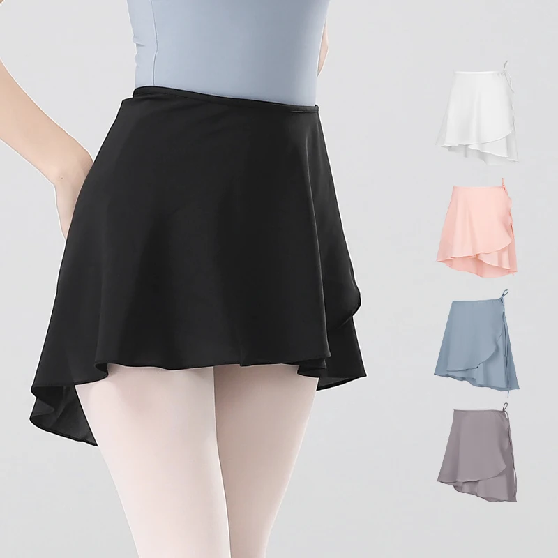 Ballet Dance Skirt for Women Girls Wrap Ballet Skirts Tie Up Dance Short Skirts Chiffon Training Ballet Skirt