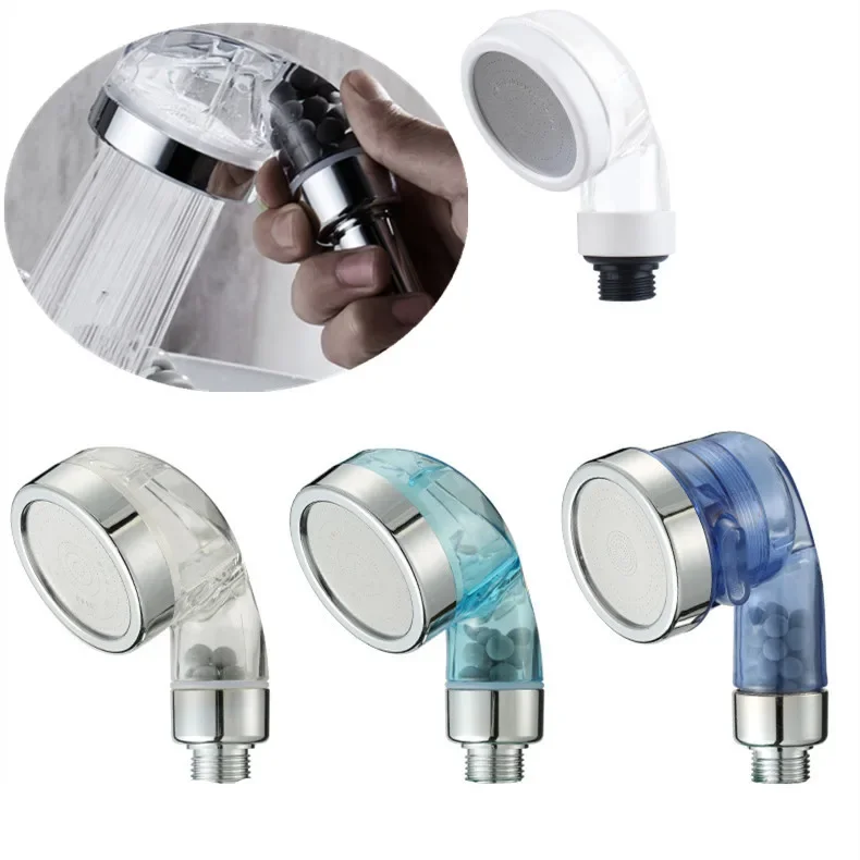 Handheld shower head high pressure ABS Anion Bathroom filter for hard water Barber shop Saving Water Shower SPA Nozzle sprayer