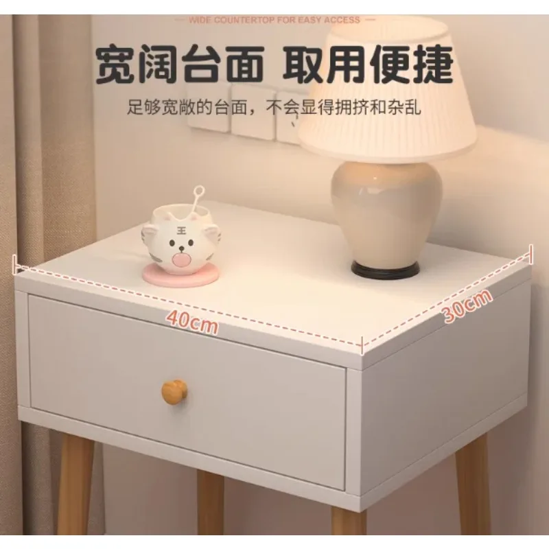 

Bedside cabinet, modern and simple household bedroom storage hot sales small storage rack, 2025 new cream style for rental rooms