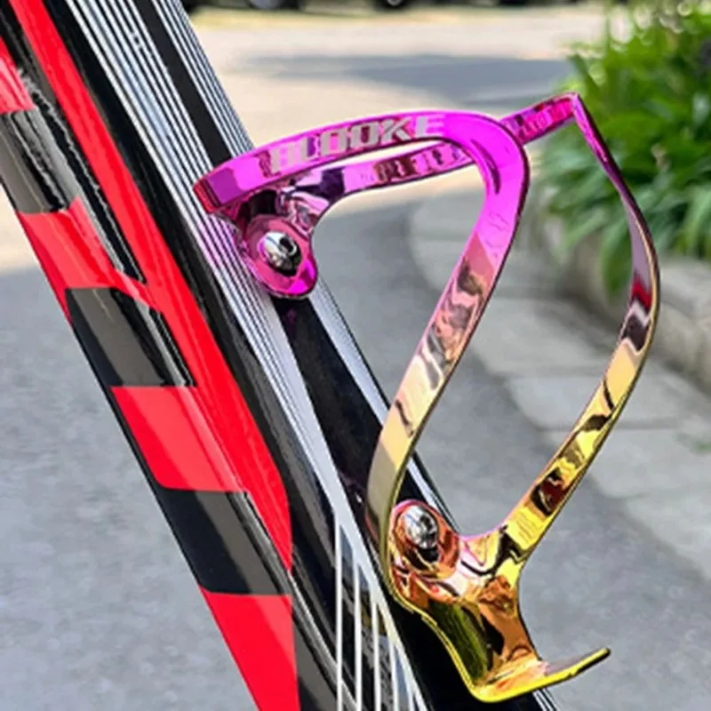 

BLOOKE Electroplated Colorful Water Bottle Holder Mountain Road Bicycle Aluminum Alloy Ultra Light Water Cup Holder for Bicycles