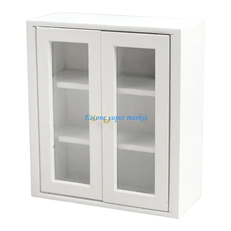 090B Bookcase Model Cabinet for Doll House Realistic Mini Size Collection Toy
