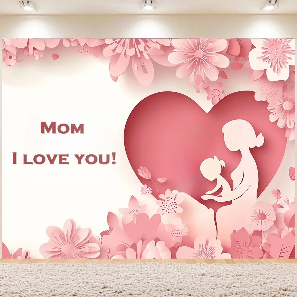 

Mother's Day theme backdrop Customized Content background Festival Gathering decoration photography Photo booth