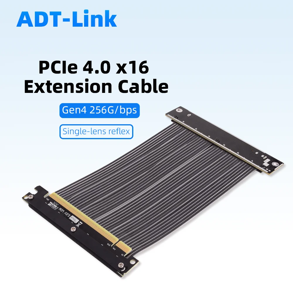 256Gbps PCIe 4.0 X16 Riser Cable Double Reverse Graphics Video Card RTX 4090 RX7900xt GPU Extension Adapter Gen4 for ITX A4