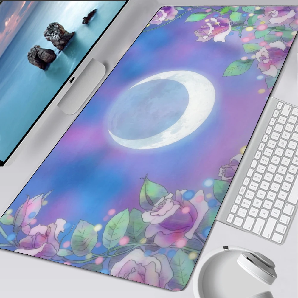 Sakura Japanese Style Desk Mat, Anime Desk Mat, Game Desk Mat, Forest Mouse Pad, Cherry Blossom Mouse Pad.