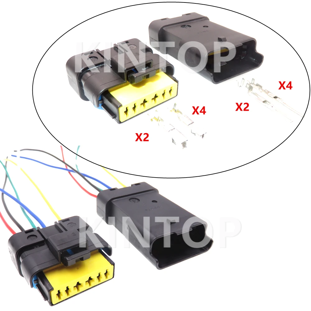 1 Set 6 Pins AC Assembly Automobile Throttle Wire Cable Socket for Peugeot Citroen 211PL069S0049 211PC069S0049 Car Oil Pump Plug