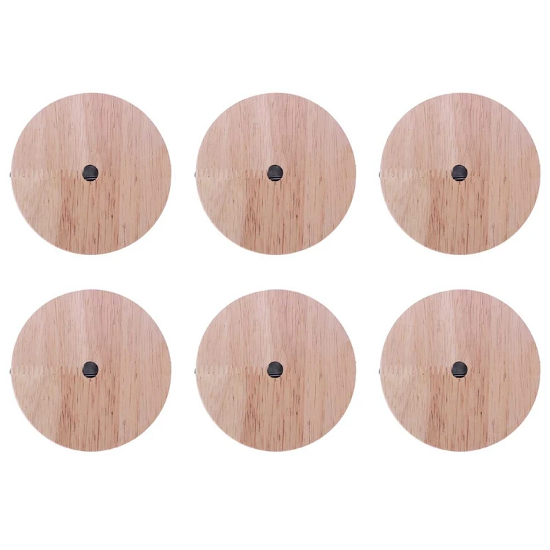 

HOT! 6X Lamp Base Concise Style Modern Ceiling Plate Wooden Ceiling Holder E27 Lamp Fitting Chandelier Base Φ100mm Screw