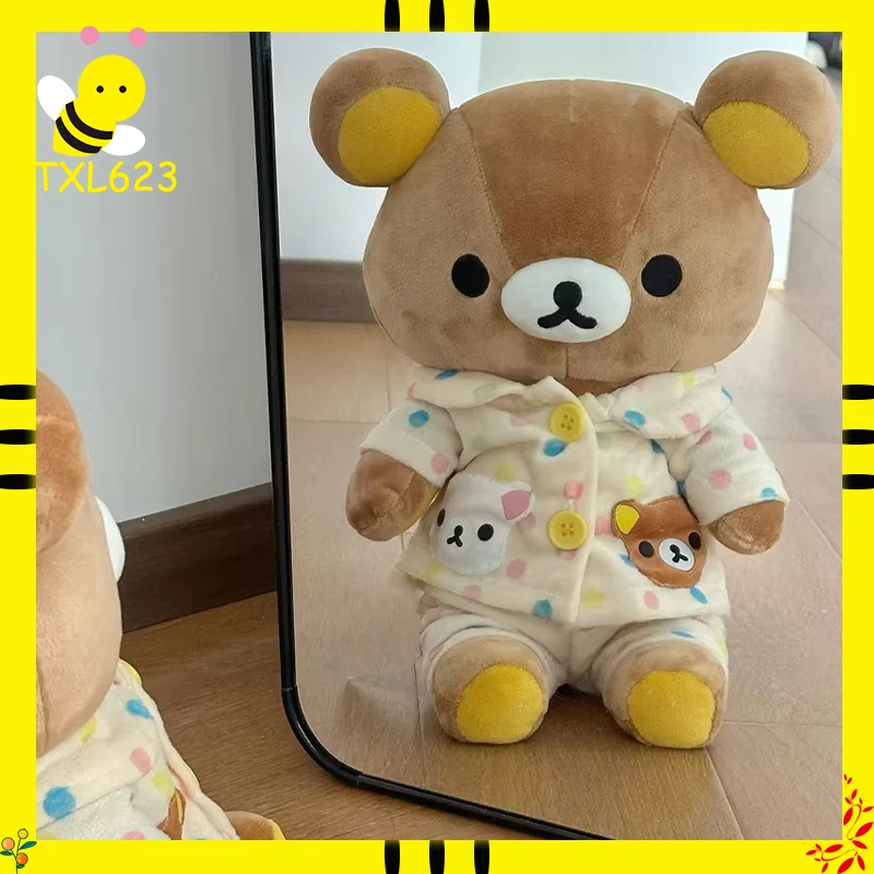 Rilakkuma Plush Toy Doll Soft Cushion Pajamas Sleeping Pillow Sofa Bed Decorative Supportive Throw Pillow Surprise Gift