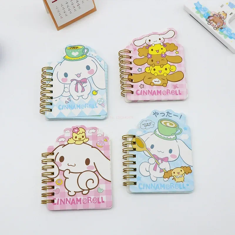 Imagem -03 - Sanrio Cartoon Mini Coil Book Kuromi Melody Notebook Kawaii Cinnamoroll Diário do Estudante Atacado Pcs