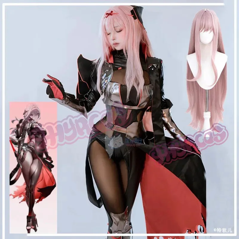 

Nikke Goddess of Victory Косплей Комбинезон Хэллоуин Униформа Алая Черная Тень Косплей Костюм Карнавальная Вечеринка Боди Парик Обувь