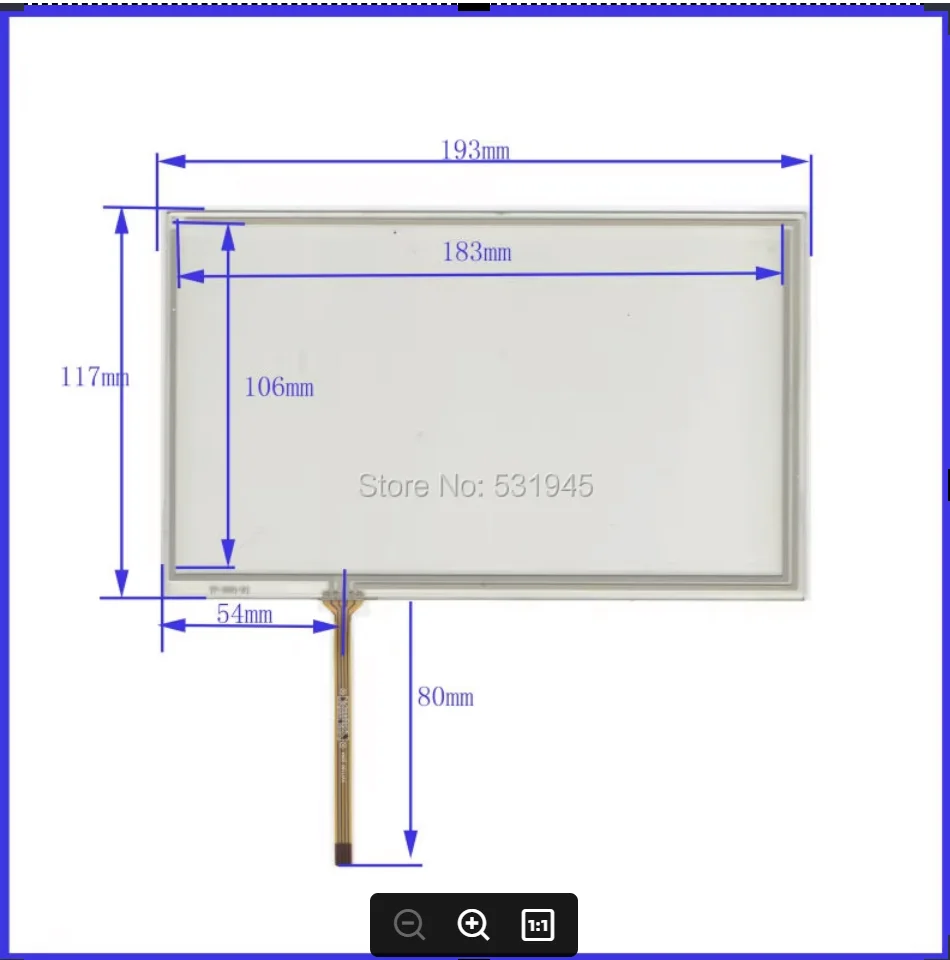 ZhiYuSun LXH-TPM295-8.0 compatible  8 inch 4-wire resistive Touch Panel  compatible Navigator TOUCH SCREEN GLASS LCD  display