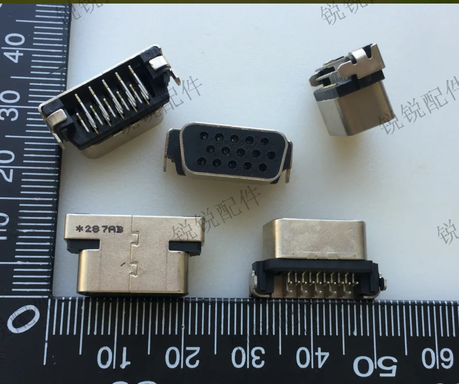 Fro new VGA 15P short body ultra-thin, connector D-SUB 15P female VGA connector, serial socket