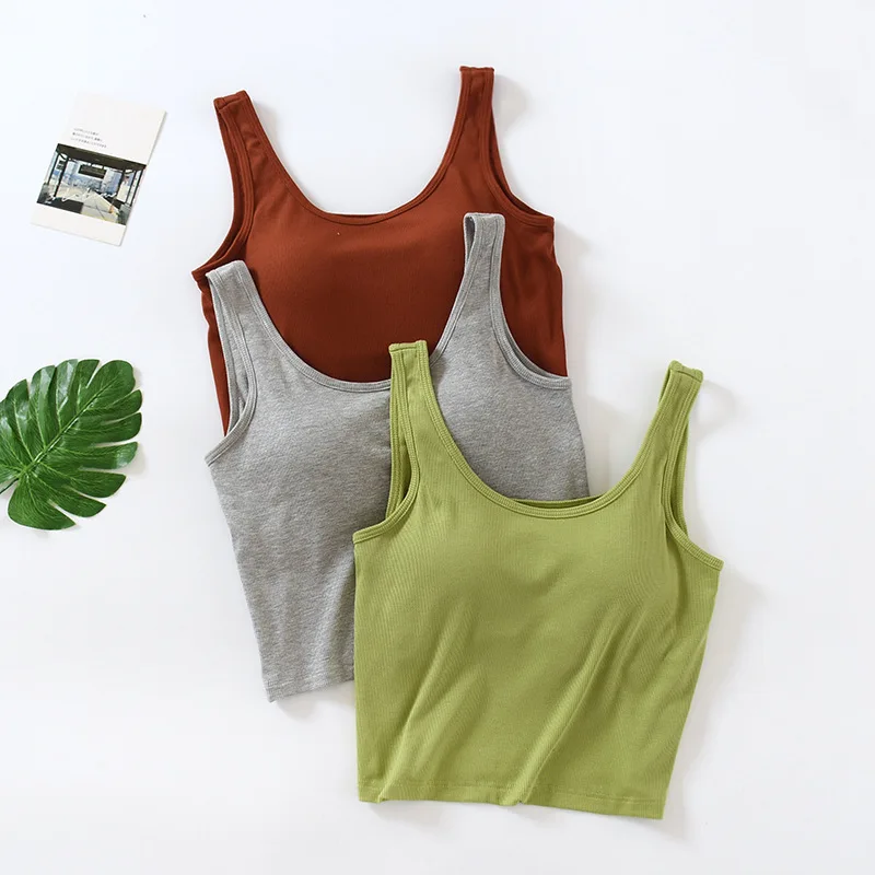 New Summer Ladies Modal Pajamas One Piece Top T-Shirt Chest Pad Sexy Sleeveless Bottoming Shirt Homewear Sleep Wear Women