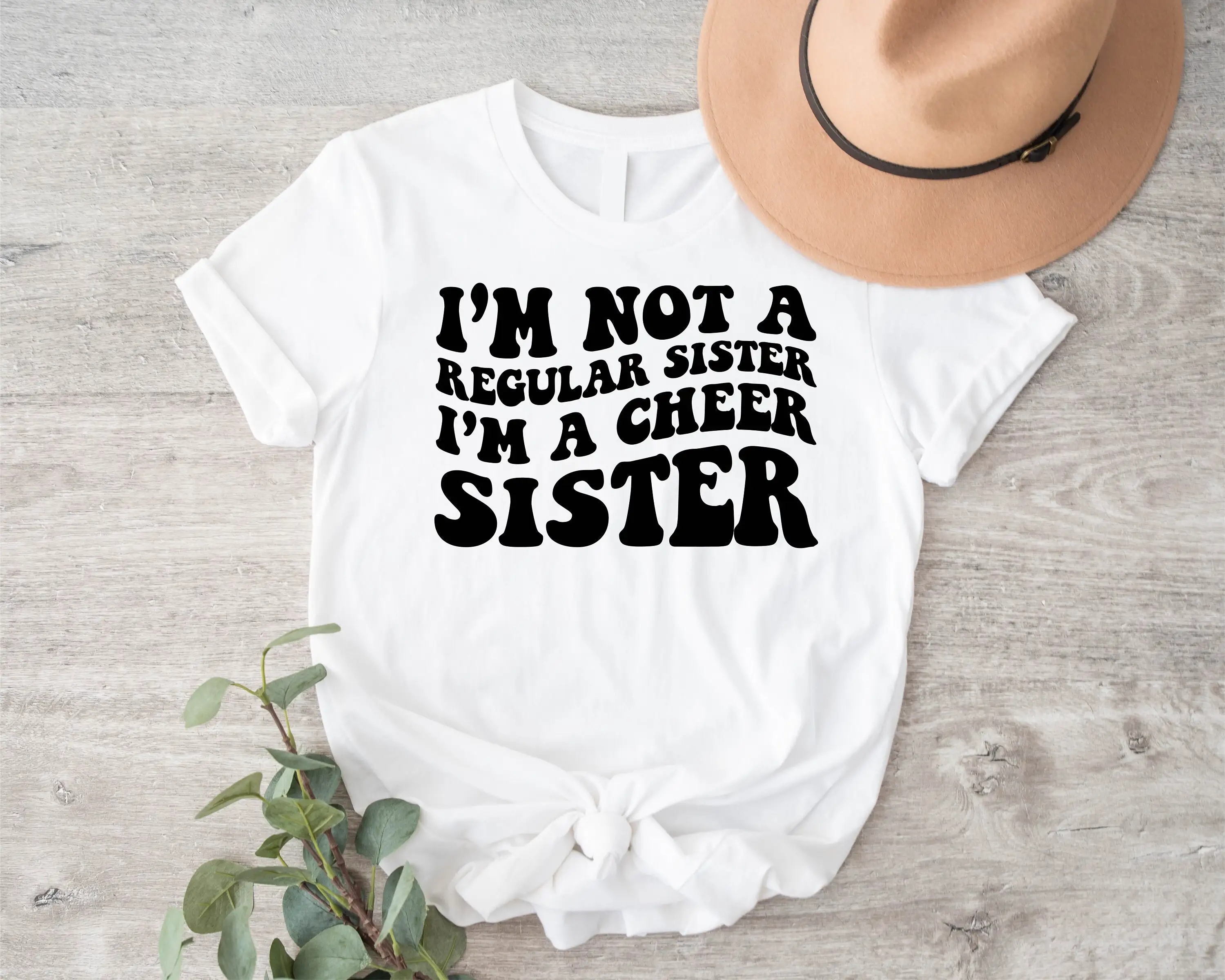 I'm Not A Regular Sister Cheer T Shirt In My Biggest Fan Is Here Cheering Spirit By SweaT