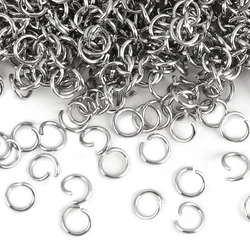 100-200pcs Stainless Steel Open Jump Rings Split Rings Connectors For Diy Jewelry Finding Making Accessories Wholesale Supplies