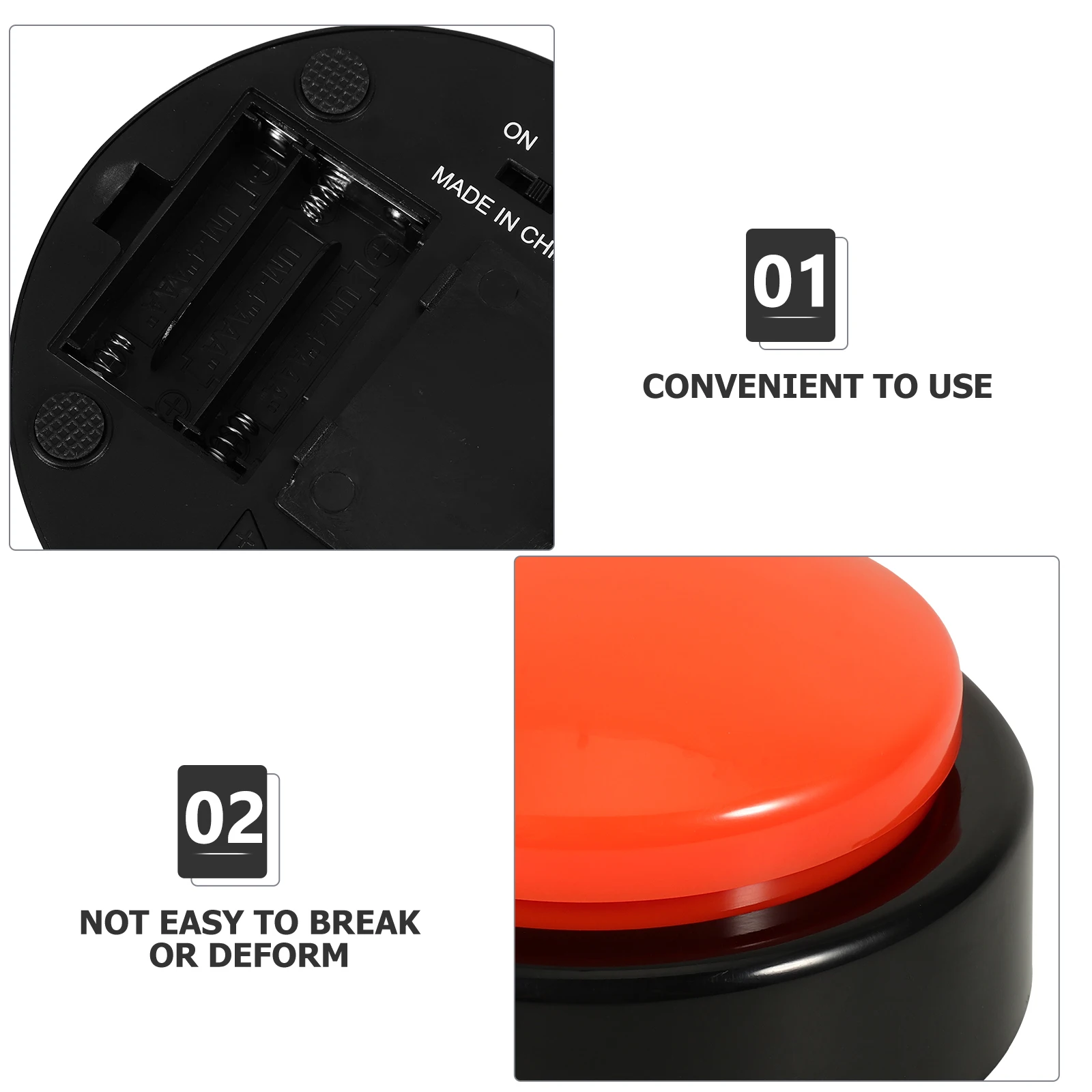 

Large Button Alarm Orange Black Volume Control Talking Clock for Elderly Blind Bedroom Desk Clock Date Broadcast