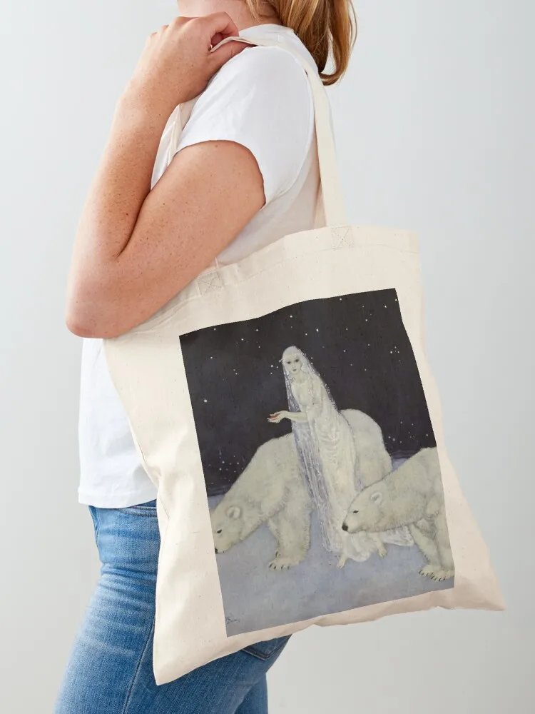 

“The Snow Queen” by Edmund Dulac Tote Bag reusable grocery bags tote bag men's hand bag Lady bags