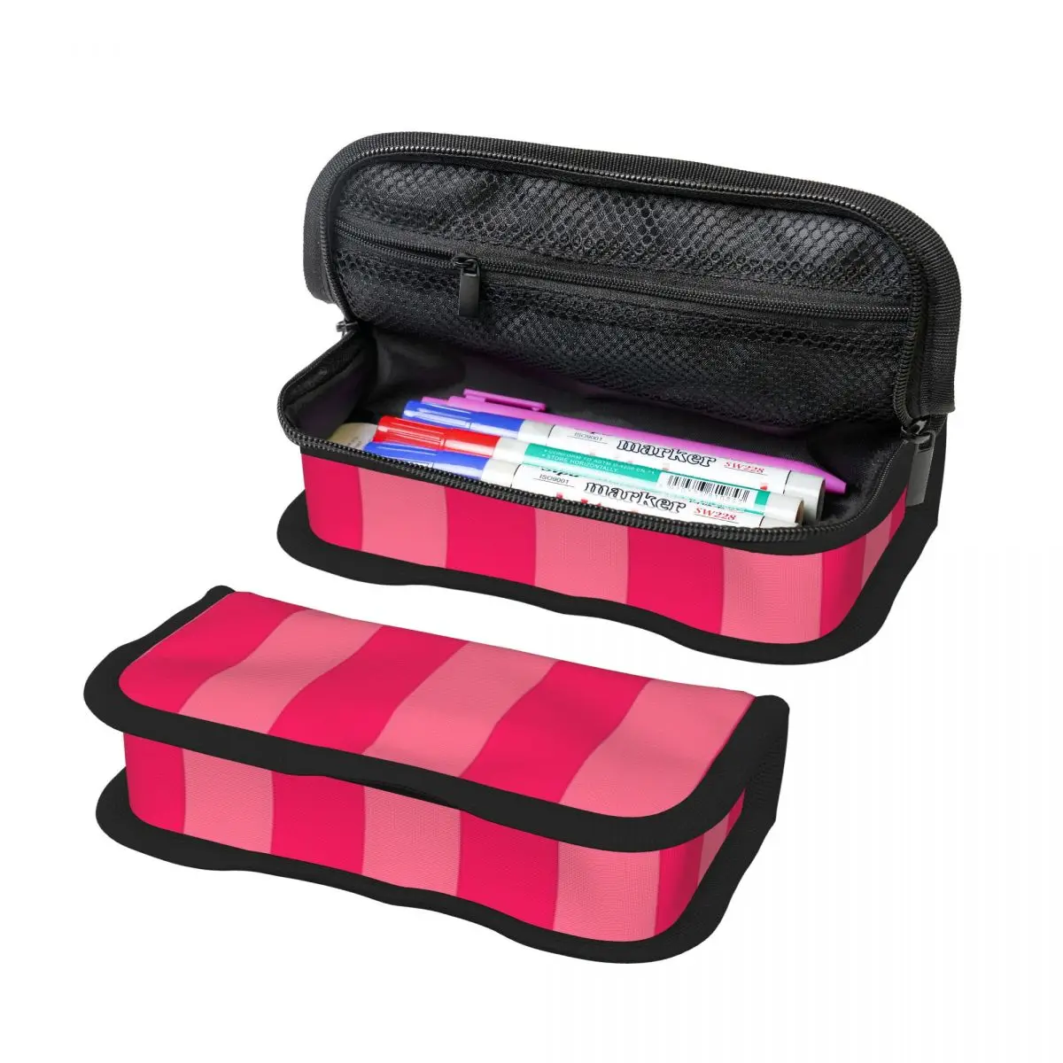 Bold Vivid Vetical Stripped Pattern Pencil Case Pencil Pouch Big Capacity Pen Box Pencil Bag for Boy Girl Gifts