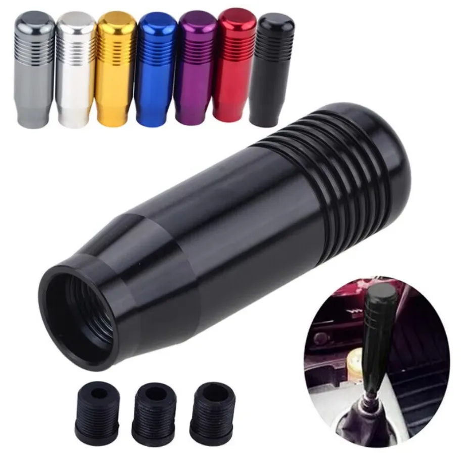 1PC Black Aluminum Manual Car Auto Gear Stick Shift Knob Shifter Lever Universal