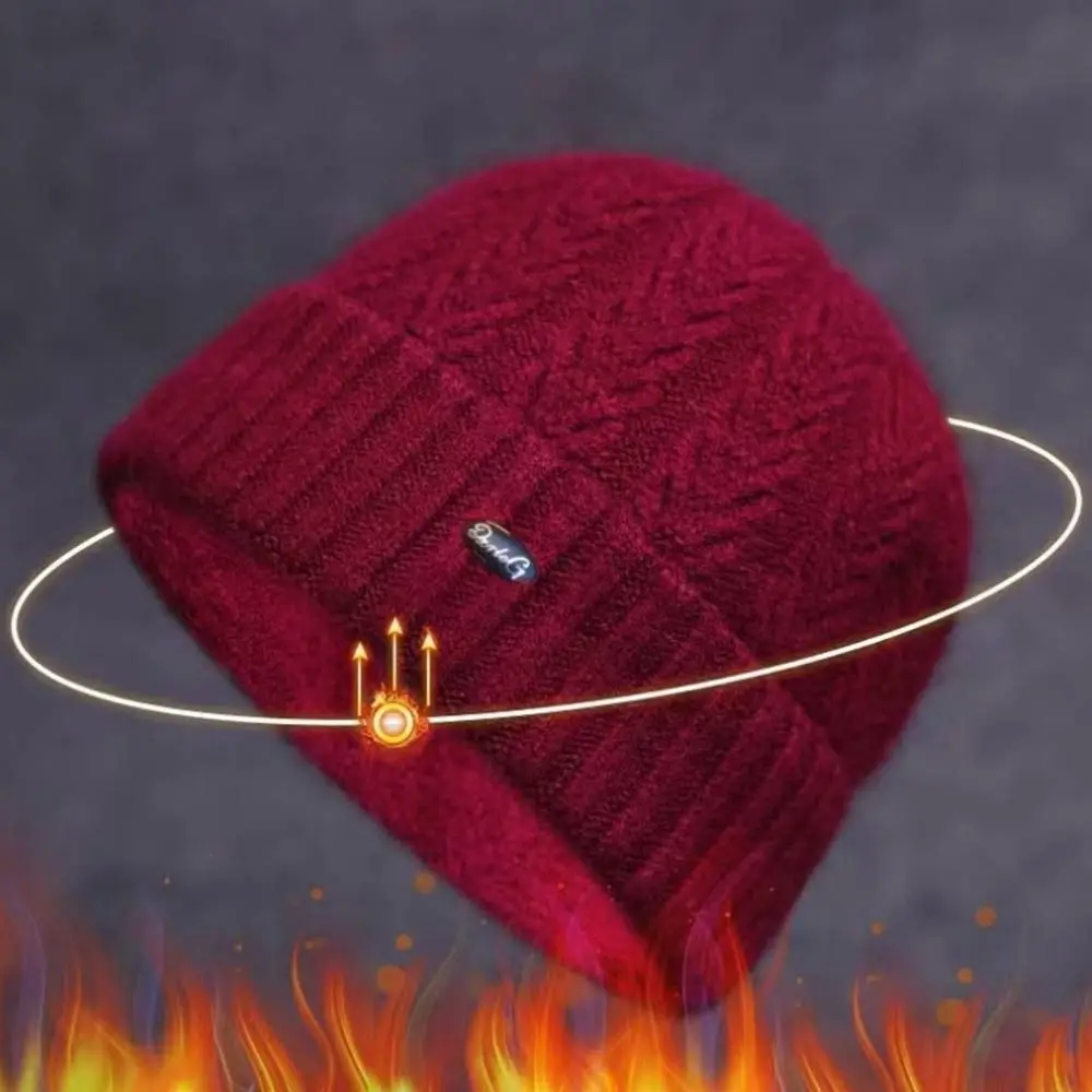 Zimowy zestaw dla kobiet: wiatroodporna czapka dla mamy w średnim wieku, ocieplana czapka beanie z kominem, szalik, ciepła czapka i szalik na zimę.