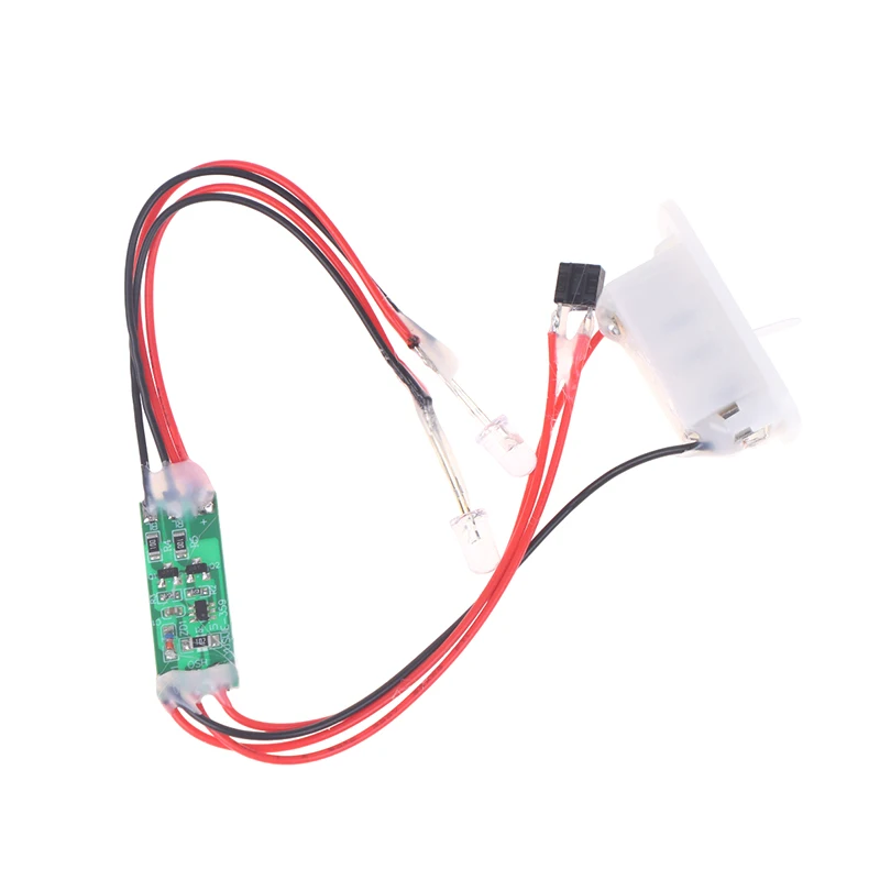 3-12V Strobe Flashing Module Red Blue 2-color LED Light Fast Flashing Warning Light Flashing Module For RC Car Model Spare Parts