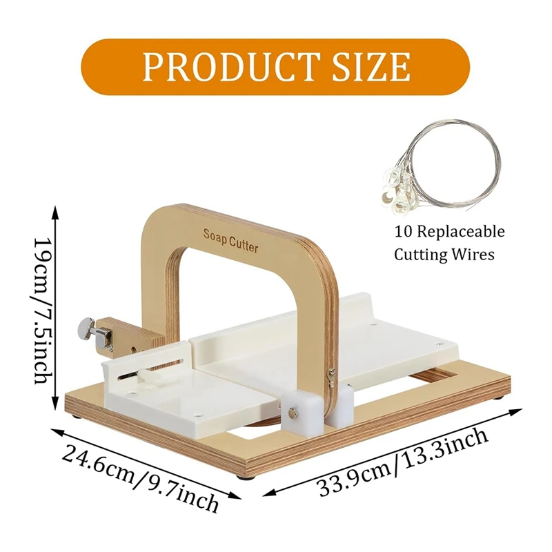 DIY Sabão Fazendo Cortador De Fio De Madeira, Ferramenta De Aço Inoxidável Ajustável Para Cortar Sabão, Velas E Queijo