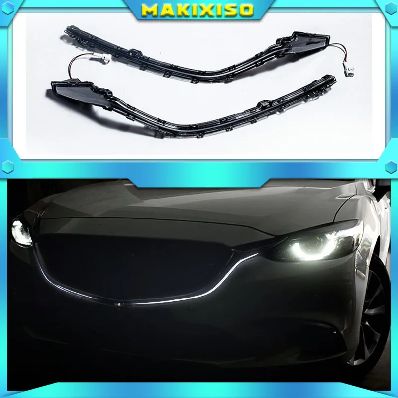 2Pcs LED GRILLE light for MAZDA6 Mazda 6 ATENZA 2016 2017 2018 LED DRL grille led daytime running light