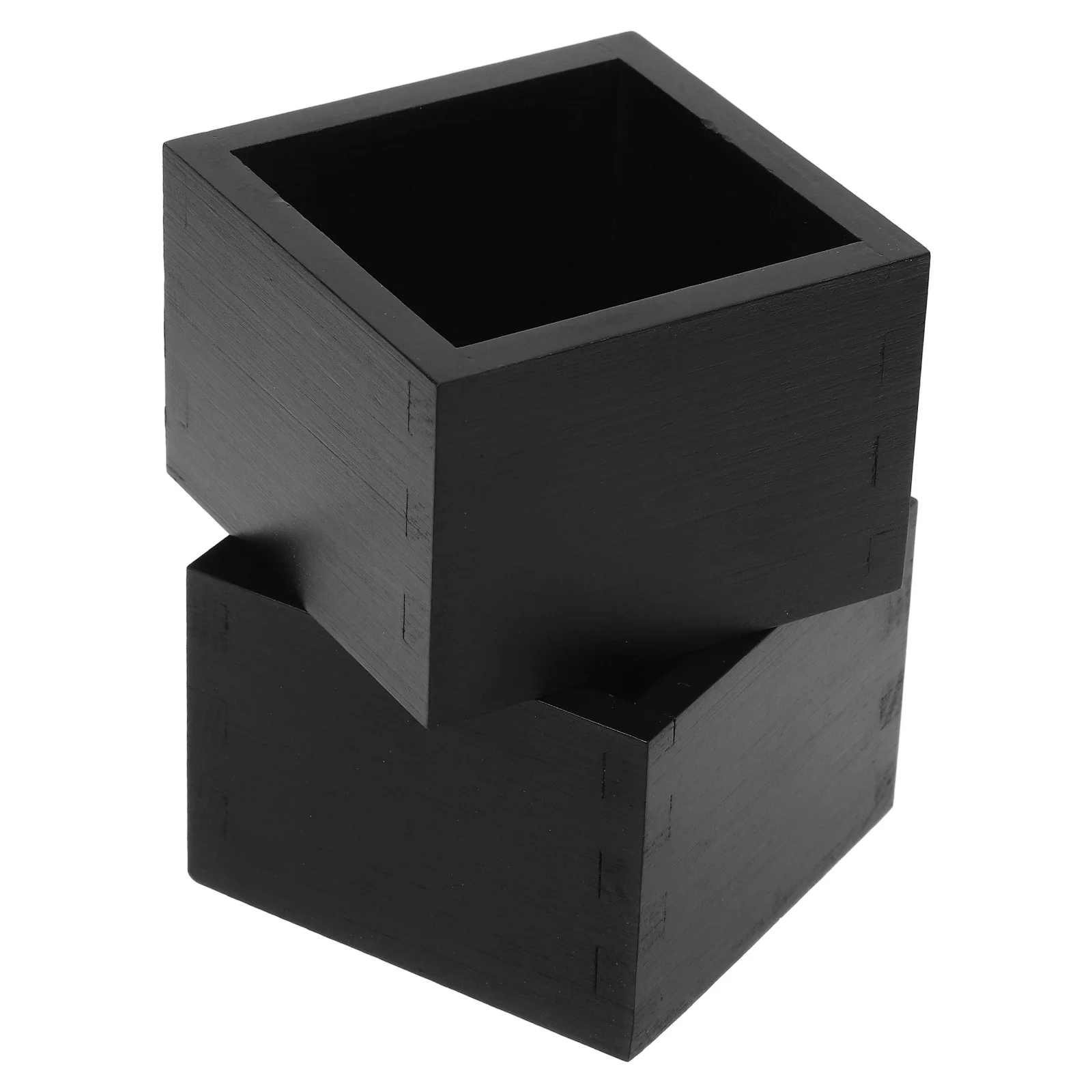 

2Pcs Japanese Style Wooden Sake Cup Box Multi-Functional Storage Container Gift for Holidays Wood Sake Box