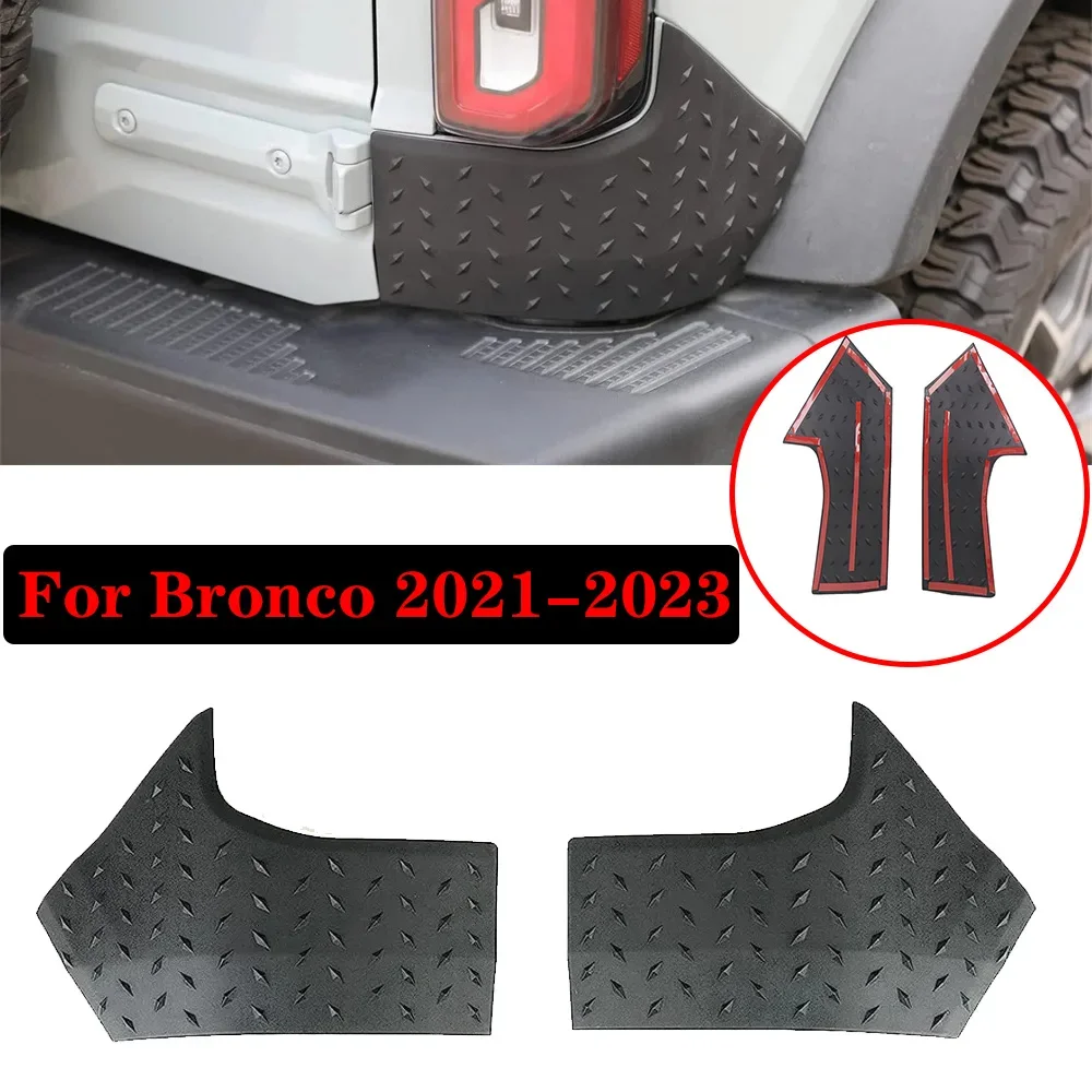 

Для Ford Bronco 2021-2023 2/4 двери, угловая пленка задней двери, защита из АБС-пластика, внешняя защита заднего угла, аксессуары против царапин