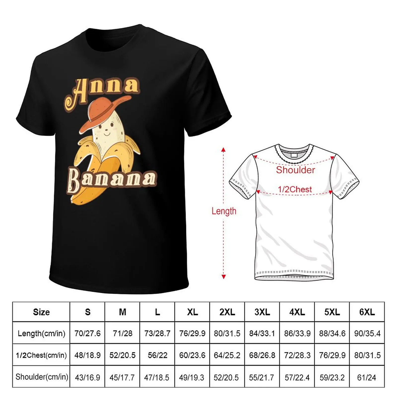 Anna Banana T-Shirt Simple Casual Short Sleeve Tee