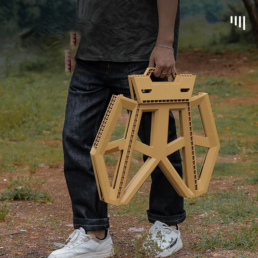 1 Pc Outdoor Portable Folding Stool High Load-bearing Handle Design Fishing Stool Square Stool Maza