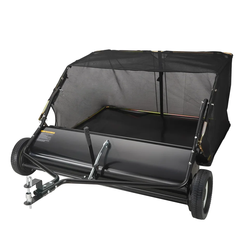 Heavy Duty Tow Behind Lawn Sweeper with Adjustable Height