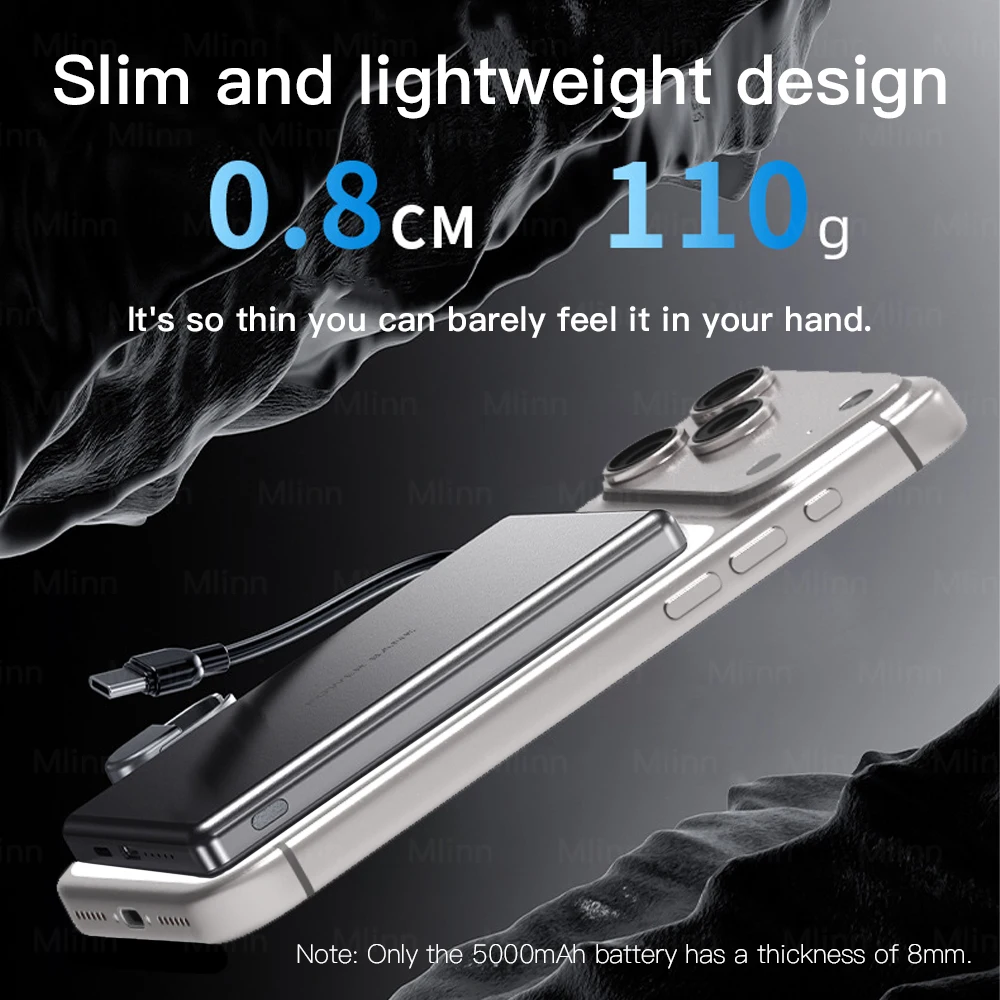 10000mAh Ultra Slim Power Bank for MagSafe,Magnetic Wireless Powerbank Fast Charger Mini Portable Battery For iPhone 17 16 15 12