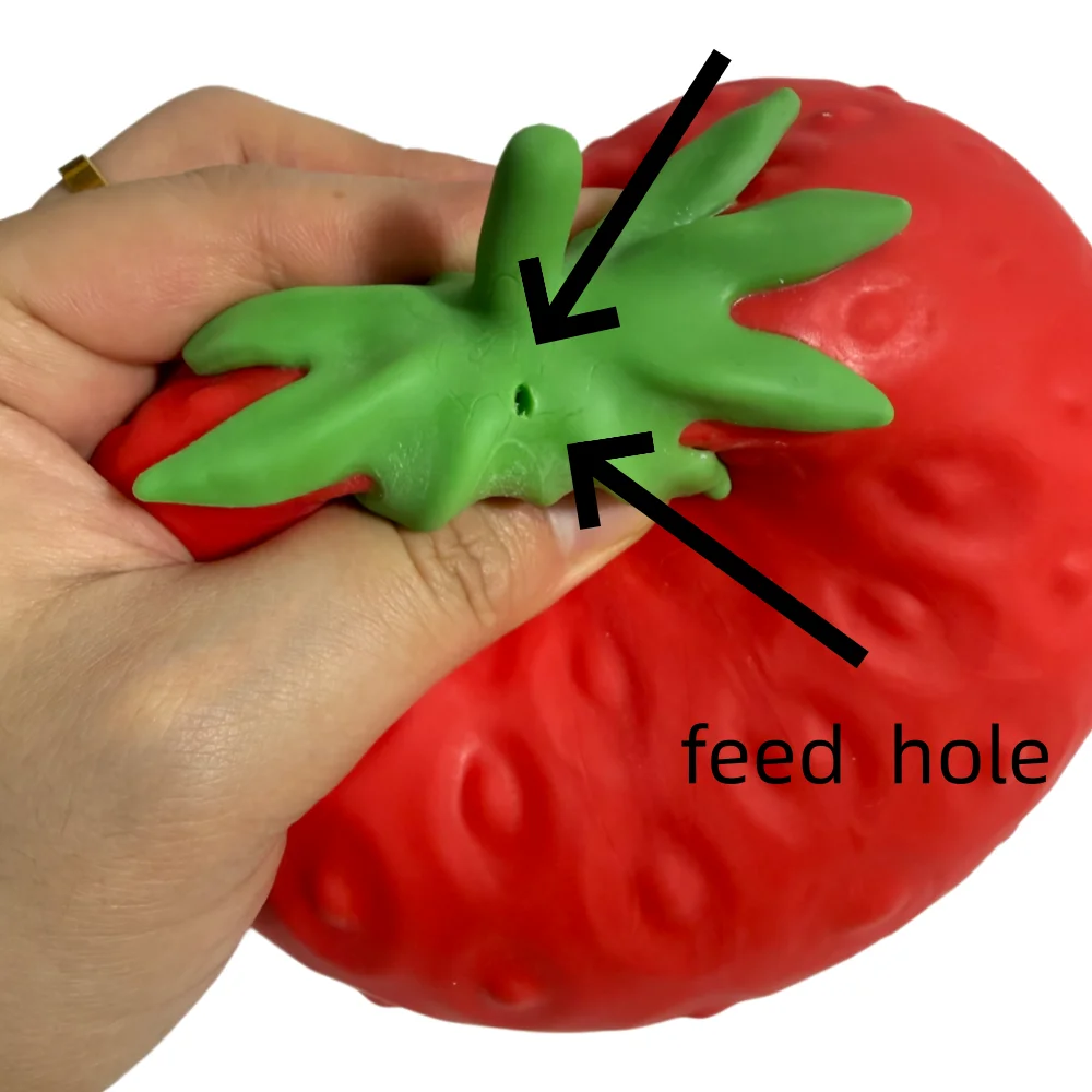 Stressabbau-Spielzeug, übergroßes Erdbeer-Quetschspielzeug, Anti-Stress-Spielzeug, riesiges Fidget-Spielzeug für Freunde, Weihnachtsgeschenk – Detail 4
