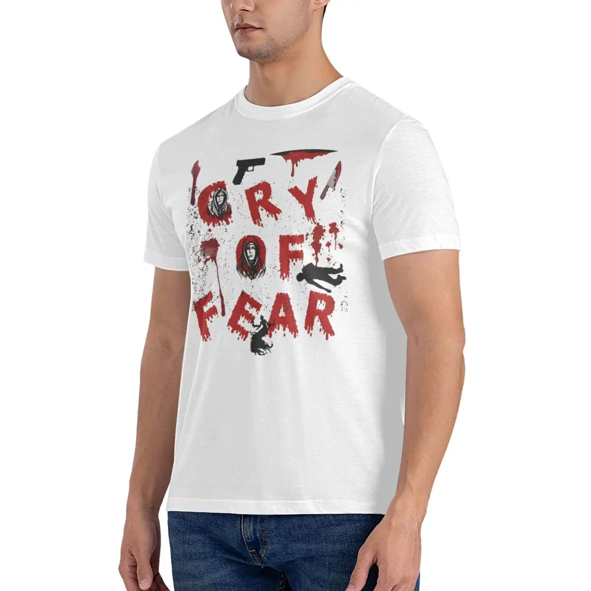 Unique Simon Henriksson T-Shirts for Men Crewneck 100% Cotton T Shirts Cry Of Fear Short Sleeve Tees 4XL 5XL 6XL Clothing