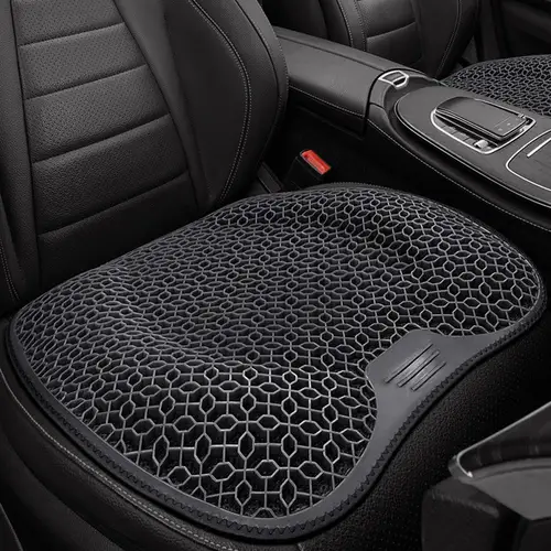 Cojín para asiento de coche de verano, cojín refrescante de seda helada con Gel de panal de silicona, cómodo y fresco para las cuatro estaciones
