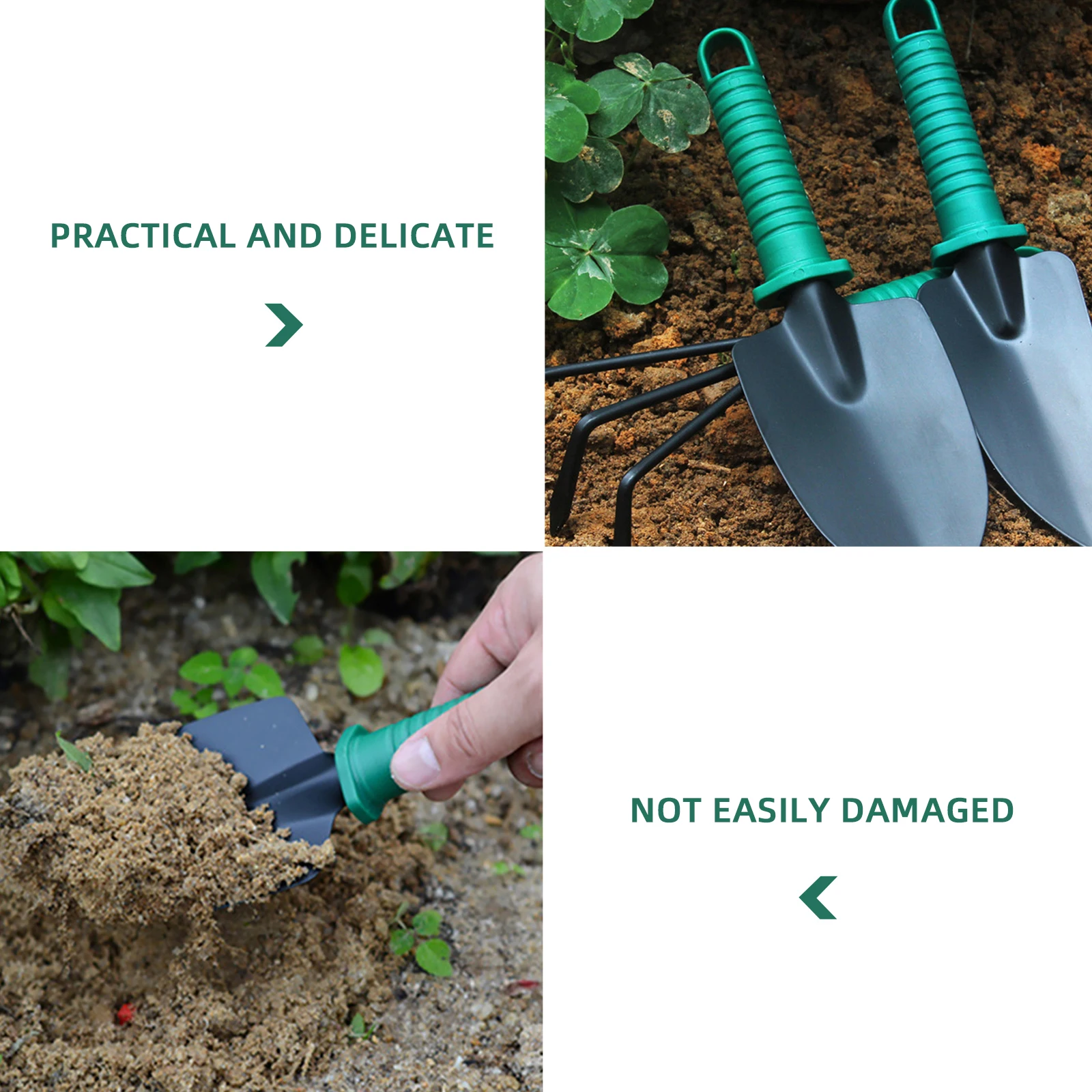 

10 Pcs Garden Tools Set Case Garden Tool Kit with Anti-rust Shovel Scissor Harrow Water Sprayer and Case