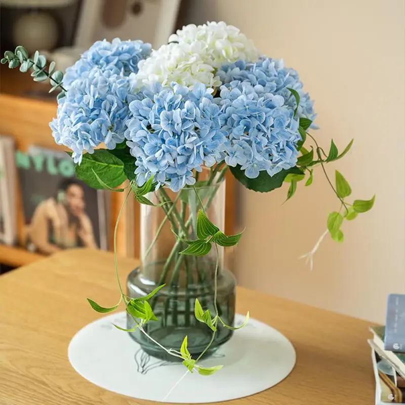 Artificial Flowers Silk Hydrangea Bouque for Wedding Home Party Living Room Table Decoration Accessories