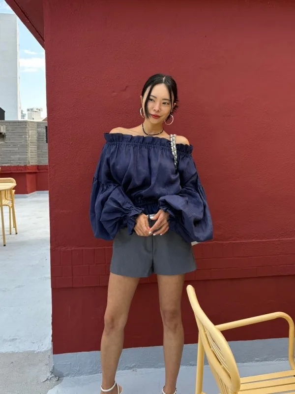 

Женский топ с воротником-стойкой Long Sve Sun Protection Top Wood ain Korean Sle Loose Fit Summer irt