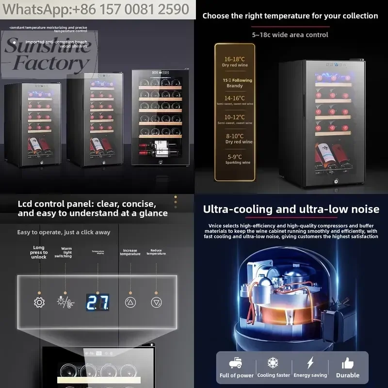 German Dual-Zone Constant Temperature Electronic Wine Refrigerator for Home Use Small Mini Size