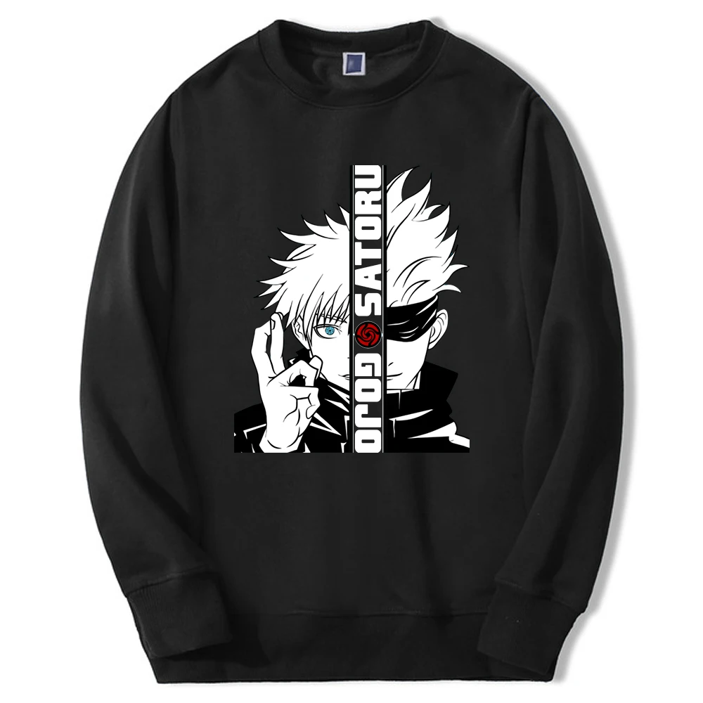 Jujutsu Kaisen Anime Mens Hoodies Sweatshirts Gojo Satoru Manga Graphic Pullover Fashion Harajuku Fleece Streetwear Sudaderas