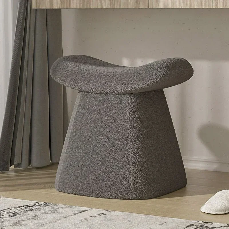 Creative Vanity Chair, sapato ranhurado mudando assento, respirável maquiagem fezes, resistente à corrosão para os pés, adequado para o quarto