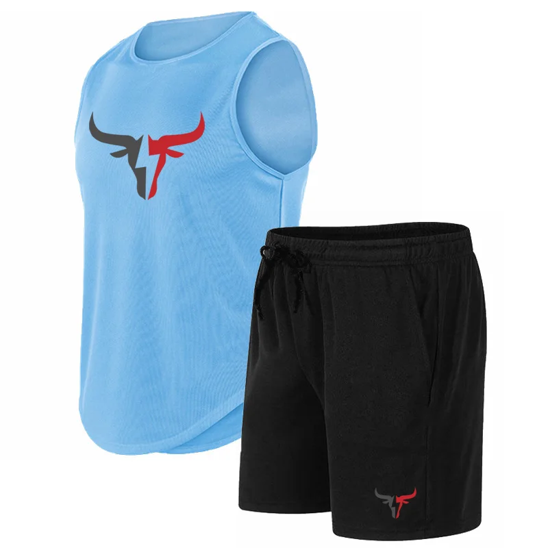 Quick Dry Basketball Jersey Set Men Vest ventilate uniform Breathable Pant Sports Suit youth Training T-Shirt Shorts Sportswear