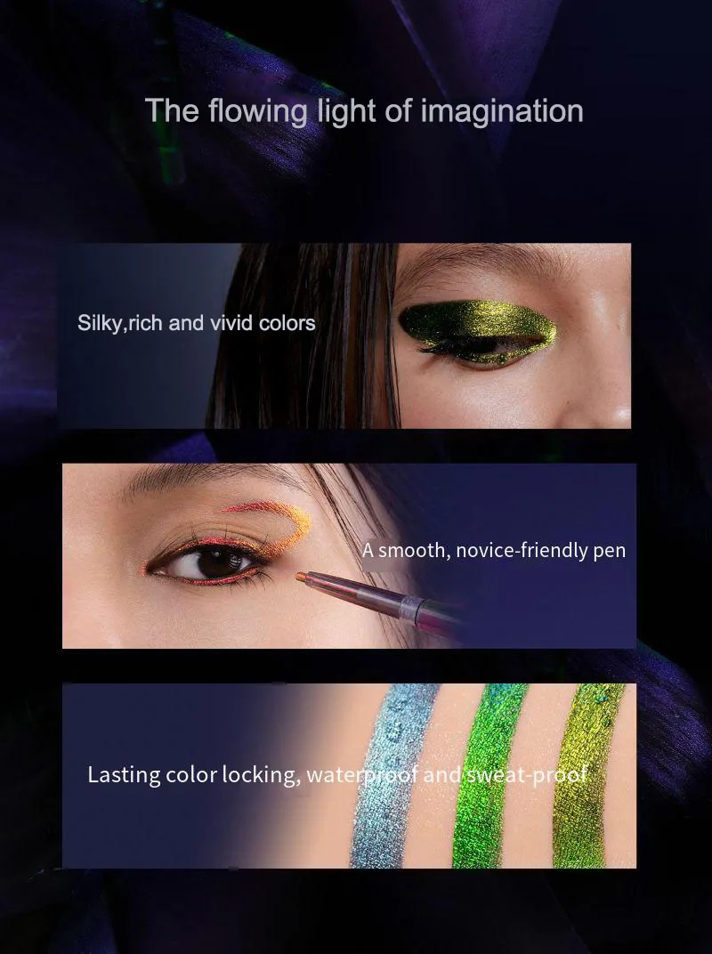 Kaleidos Flower Mirror Lingguang Eyeliner Glue Pen Waterproof And Non-smudge Chameleon Eyeliner