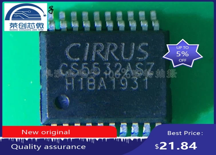 

5PCS CS5532BSZ CS5532BS CS5532 IC ADC 24BIT 2CH W/LNA 20SSOP