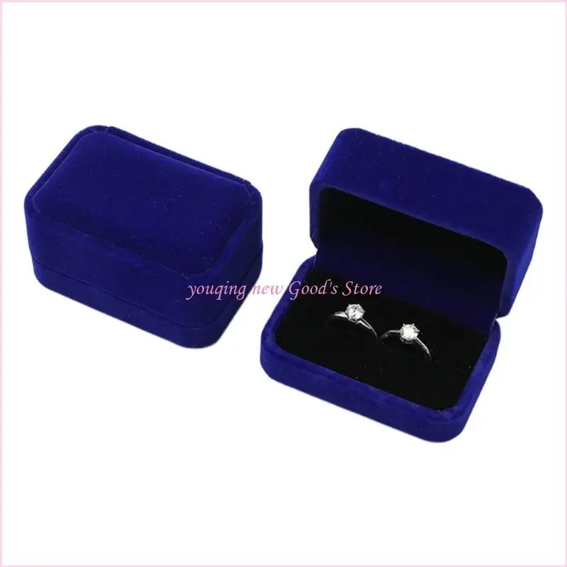 57qa aksamitne kolczyki pierścieniowe pudełko biżuterii kolczyki pierścieniowe pudełko prezentowe Wyświetlacz biżuterii pudełko
