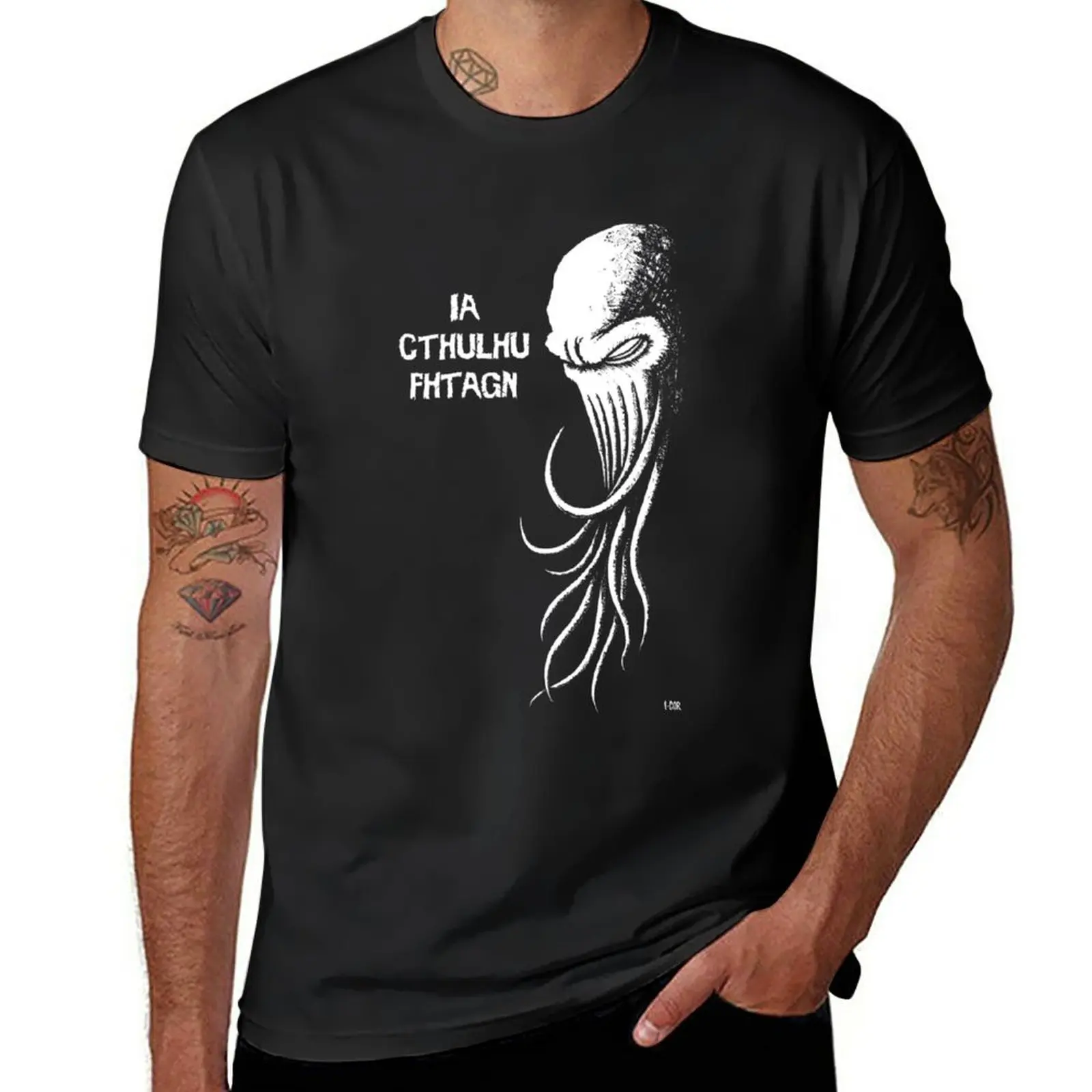 New IA CTHULHU FHTAGN T-Shirt oversized t shirts T-shirt short mens t shirt graphic