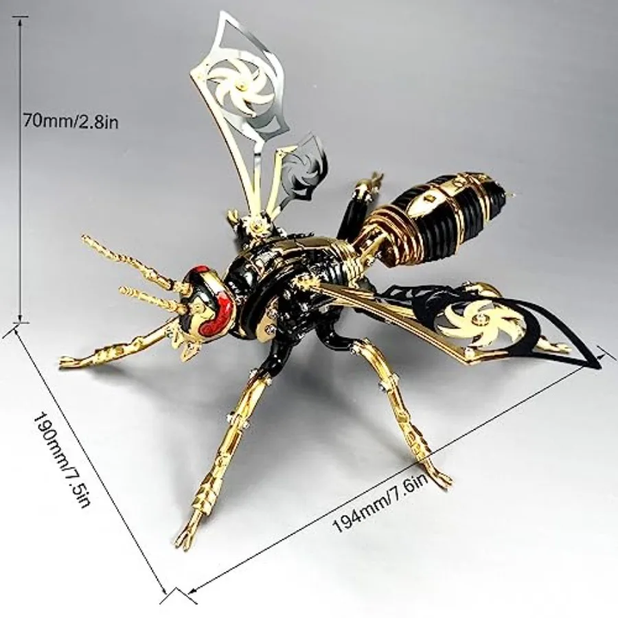 Puzzles for Adults Mechanical Wasp Model Kits Building Blocks the Northern Giant Hornet Difficult DIY Assembly for Men