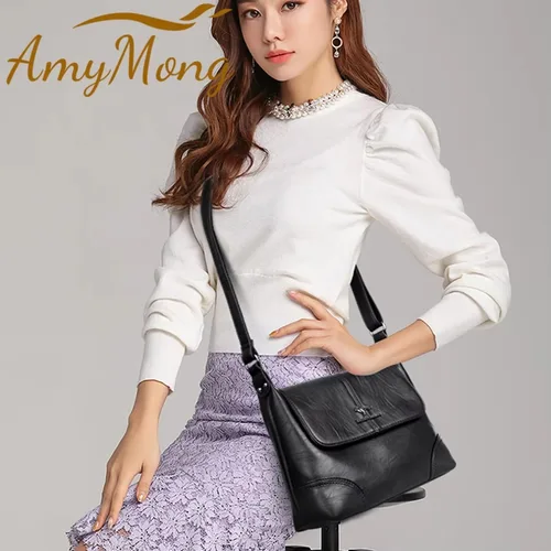 Imagen 2 del producto Bolsos de hombro de diseñador de lujo de cuero de gran calidad, bolsos de mano clásicos para mujer, bandolera impermeable