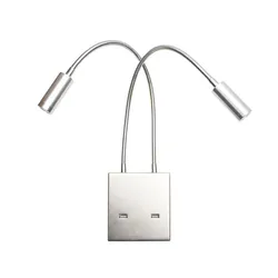 Double USB Charging Port LED Wall Sconces,USB LED Bedside Reading Wall Lamp Light,Living Room Wall Lamp Light,Corridor Wall Lamp
